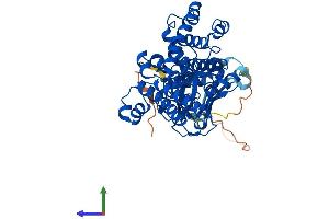 AlphaFold protein structure predicition of Human Recombinant SETD6 Protein, UniprotID Q8TBK2