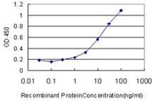 Detection limit for recombinant GST tagged CA12 is approximately 1ng/ml as a capture antibody.