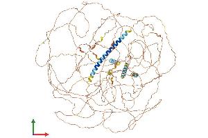 AlphaFold protein structure predicition of Human Recombinant MN1 Protein, UniprotID Q10571