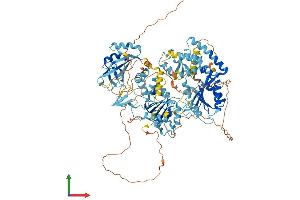 AlphaFold protein structure predicition of Mouse Recombinant Hltf Protein, UniprotID Q6PCN7
