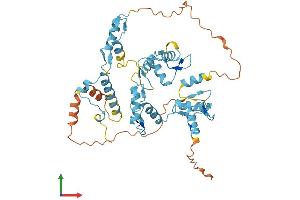 AlphaFold protein structure predicition of Human Recombinant ZNF101 Protein, UniprotID Q8IZC7