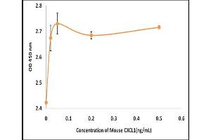 Activity Assay (AcA) image for Chemokine (C-X-C Motif) Ligand 1 (Melanoma Growth Stimulating Activity, Alpha) (CXCL1) (Active) protein (ABIN5509435)