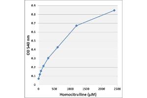 Homocitrulline standard curve (Homocitrulline/Citrulline Assay Kit)