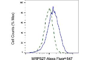 Validation of MRPS27 knockdown using flow cytometry. (MRPS27 anticorps)