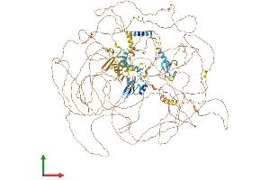 AlphaFold protein structure predicition of Mouse Recombinant Mbd5 Protein, UniprotID B1AYB6