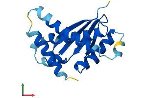 AlphaFold protein structure predicition of Human Recombinant TRAPPC6A Protein, UniprotID O75865