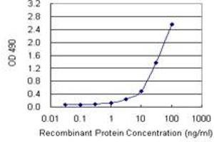 Sandwich ELISA detection sensitivity ranging from 1 ng/mL to 100 ng/mL. (IL13 (Humain) Matched Antibody Pair)