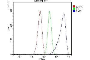 Flow Cytometry analysis of CACO-2 cells using anti-Sorbitol Dehydrogenase/ SORD antibody (ABIN7602486).
