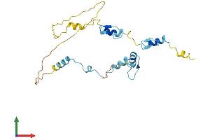 AlphaFold protein structure predicition of Human Recombinant JAZF1 Protein, UniprotID Q86VZ6