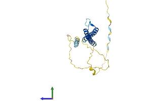 AlphaFold protein structure predicition of Human Recombinant ASCL2 Protein, UniprotID Q99929
