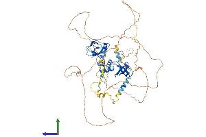 AlphaFold protein structure predicition of Human Recombinant TDRD3 Protein, UniprotID Q9H7E2
