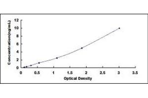 Typical standard curve (Ephrin A2 Kit ELISA)