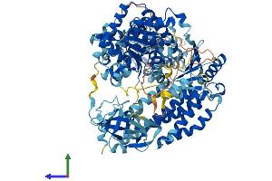 AlphaFold protein structure predicition of Human Recombinant RIGI Protein, UniprotID O95786