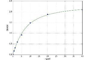A typical standard curve (RNASE2 Kit ELISA)