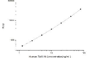 Typical standard curve (Transgelin Kit CLIA)