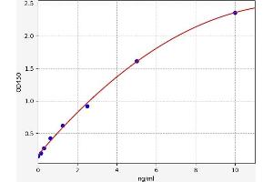 Typical standard curve (Tec Protein Tyrosine Kinase (TEC) Kit ELISA)