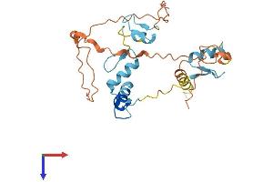 AlphaFold protein structure predicition of Human Recombinant OVOL1 Protein, UniprotID O14753
