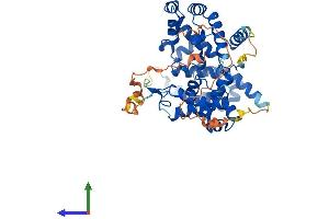 AlphaFold protein structure predicition of Human Recombinant TBC1D10C Protein, UniprotID Q8IV04