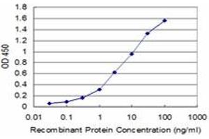 Detection limit for recombinant GST tagged BARX1 is approximately 0. (BARX1 anticorps  (AA 1-100))