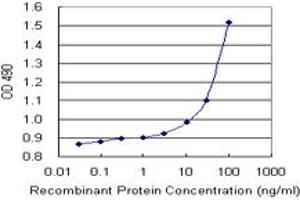 Sandwich ELISA detection sensitivity ranging from 10 ng/mL to 100 ng/mL. (CD55 (Humain) Matched Antibody Pair)