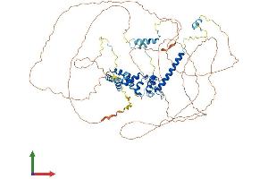AlphaFold protein structure predicition of Mouse Recombinant Eloa Protein, UniprotID Q8CB77