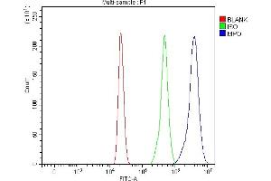 Flow Cytometry analysis of HL-60 cells using anti-MPO antibody (ABIN7602030). (Myeloperoxidase anticorps  (AA 556-697))