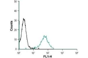 Cell surface detection of RAMP2 in live intact mouse J774 macrophage cells: (black line) Cells.