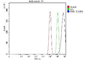 Flow Cytometry analysis of PC-3 cells using anti-PC4/SUB1 antibody (ABIN7602183).