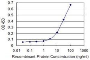Detection limit for recombinant GST tagged PYGM is 1 ng/ml as a capture antibody.
