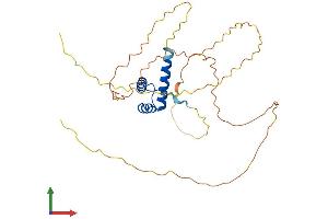 AlphaFold protein structure predicition of Human Recombinant NANOG Protein, UniprotID Q9H9S0