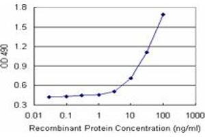 Sandwich ELISA detection sensitivity ranging from 3 ng/mL to 100 ng/mL. (C1QA (Humain) Matched Antibody Pair)