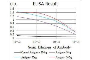 Black line: Control Antigen (100 ng), Purple line: Antigen(10 ng), Blue line: Antigen (50 ng), Red line: Antigen (100 ng),