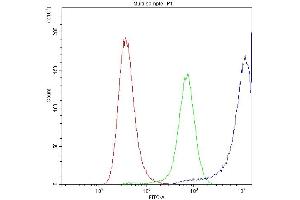Flow Cytometry analysis of A549 cells using anti-Calpastatin antibody (ABIN4886503). (Calpastatin anticorps  (Middle Region))