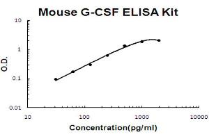 Mouse G-CSF Accusignal ELISA Kit Mouse G-CSF AccuSignal ELISA Kit standard curve. (G-CSF Kit ELISA)