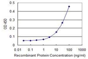 Detection limit for recombinant GST tagged TNIK is 1 ng/ml as a capture antibody.