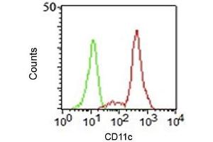 FACS staining of human PBMCs using CD11c antibody (HC1/1).