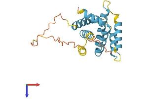 AlphaFold protein structure predicition of Mouse Recombinant Bid Protein, UniprotID P70444