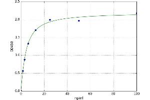 A typical standard curve (beta-2 Microglobulin Kit ELISA)