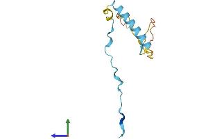 AlphaFold protein structure predicition of Human Recombinant DAPL1 Protein, UniprotID A0PJW8