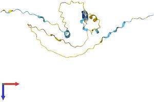 AlphaFold protein structure predicition of Human Recombinant PPP1R1A Protein, UniprotID Q13522