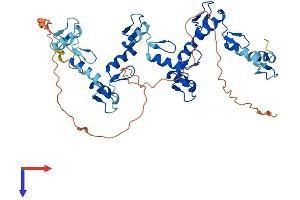 AlphaFold protein structure predicition of Human Recombinant ZNF70 Protein, UniprotID Q9UC06
