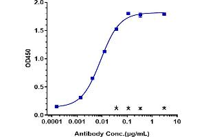 Immobilized human GPC3, His Tag at 2 μg/mL can bind Anti-GPC3 / Glypican-3 Reference Antibody (codrituzumab), EC50=0. (Recombinant GPC3 (Codrituzumab Biosimilar) anticorps)