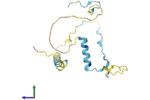 AlphaFold protein structure predicition of Human Recombinant SZRD1 Protein, UniprotID Q7Z422