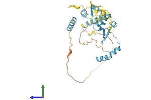 AlphaFold protein structure predicition of Mouse Recombinant Gtf2e2 Protein, UniprotID Q9D902