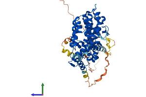 AlphaFold protein structure predicition of Mouse Recombinant Sesn2 Protein, UniprotID P58043