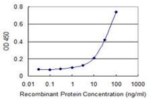 Detection limit for recombinant GST tagged C6orf199 is 1 ng/ml as a capture antibody. (AKD1 anticorps  (AA 321-421))