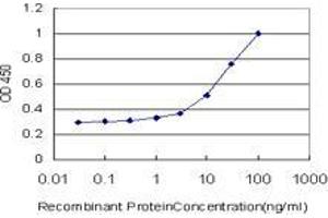 Detection limit for recombinant GST tagged PHF5A is approximately 1ng/ml as a capture antibody. (PHF5A anticorps  (AA 1-110))