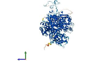 AlphaFold protein structure predicition of Human Recombinant EFTUD2 Protein, UniprotID Q15029