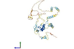 AlphaFold protein structure predicition of Human Recombinant DMTN Protein, UniprotID Q08495