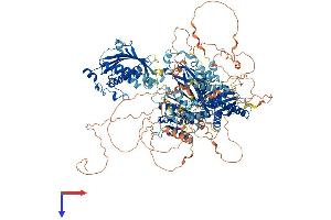 AlphaFold protein structure predicition of Mouse Recombinant Pitpnm2 Protein, UniprotID Q6ZPQ6